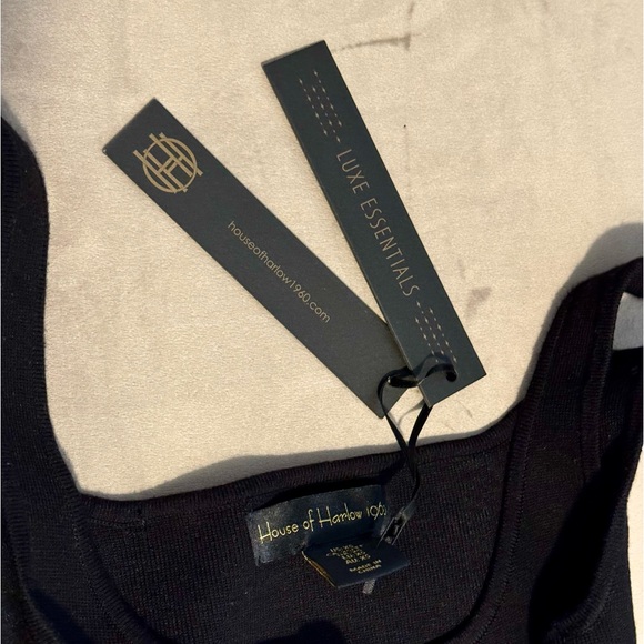 House of Harlow 1960 Black Corset Top XS - Picture 3 of 6